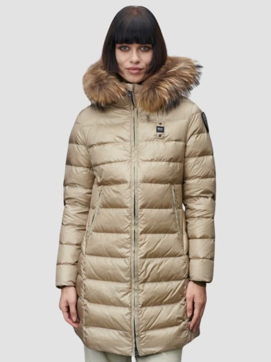 Zdjęcie produktu BLAUER Beżowa damska kurtka Kristin Raincoat Long Jackets, Rozmiar XL Blauer Usa