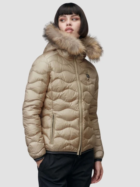 Zdjęcie produktu BLAUER Beżowa damska kurtka Aldie Short Jackets, Rozmiar XL Blauer Usa