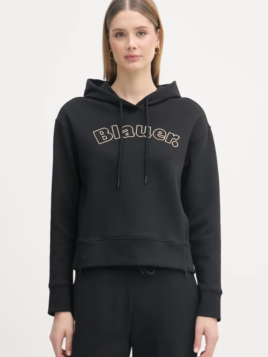 Zdjęcie produktu Blauer bluza z kapturem damska bawełniana FAYETTE czarny