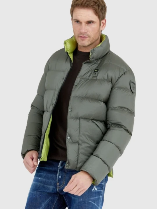 Zdjęcie produktu BLAUER Ciemnozielona puchowa kurtka męska FLETCHER, Rozmiar XXL Blauer Usa Zielony