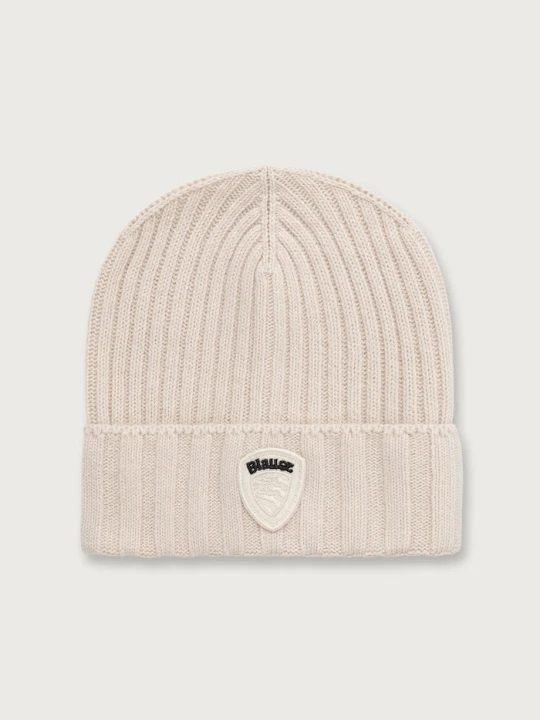Zdjęcie produktu Blauer czapka beanie męska z dodatkiem wełny beżowy