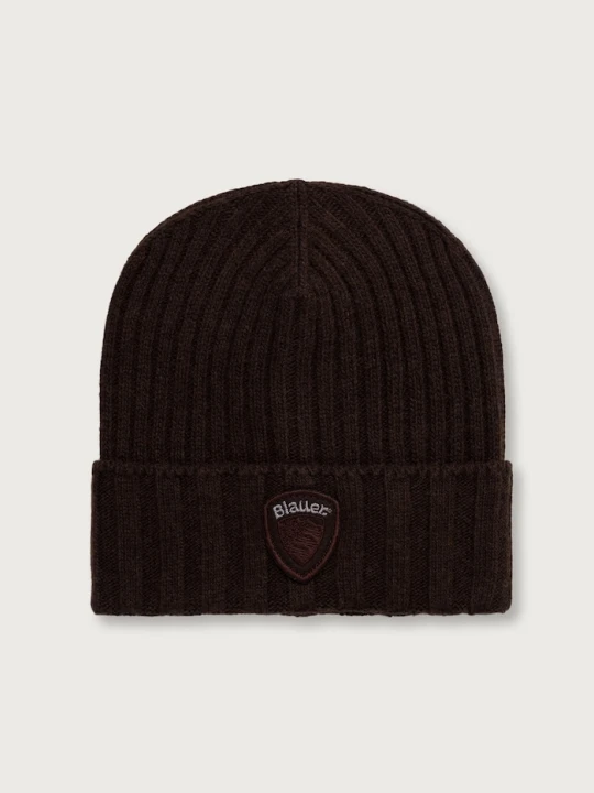 Zdjęcie produktu Blauer czapka beanie męska z dodatkiem wełny brązowy