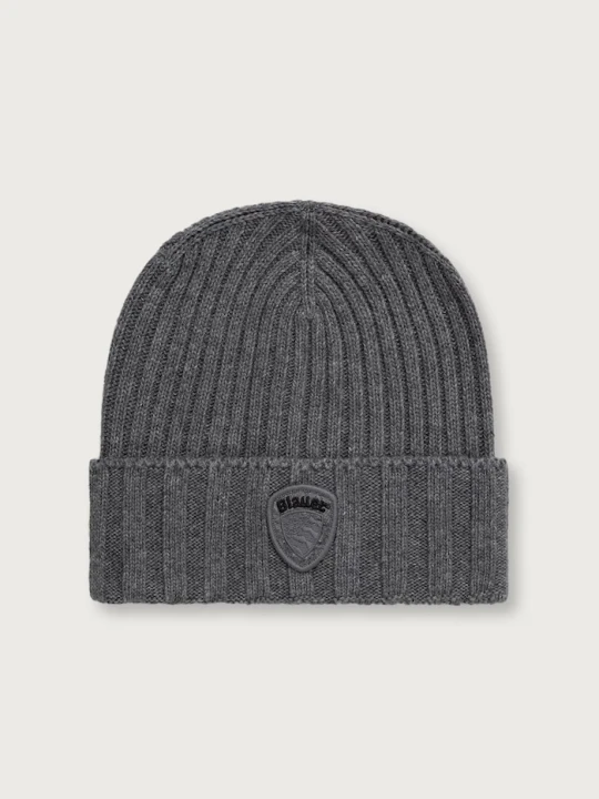 Zdjęcie produktu Blauer czapka beanie męska z dodatkiem wełny szary