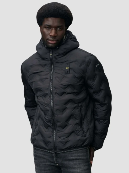 Zdjęcie produktu BLAUER Czarna kurtka męska Pier Short Jackets, Rozmiar L Blauer Usa