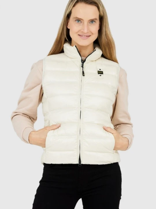 Zdjęcie produktu BLAUER Ecru bezrękawnik damski Sherri, Rozmiar S Blauer Usa Beżowy