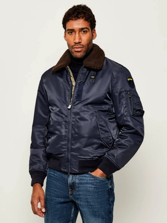 Zdjęcie produktu BLAUER Kurtka bomber MARSHALL | Regular Fit | shearling granatowy