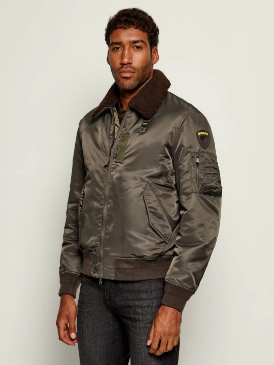 Zdjęcie produktu BLAUER Kurtka bomber MARSHALL | Regular Fit | shearling oliwkowy