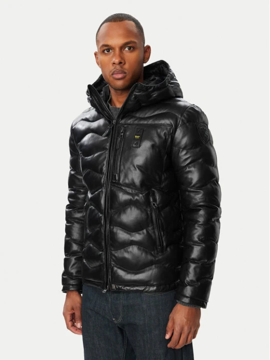 Zdjęcie produktu Blauer Kurtka skórzana 26WBLUL01490 007012 Czarny Slim Fit