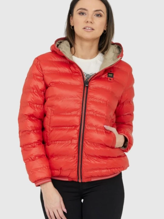 Zdjęcie produktu BLAUER Pomarańczowo-beżowa damska dwustronna kurtka Stella reversible down jacket, Rozmiar L Blauer Usa