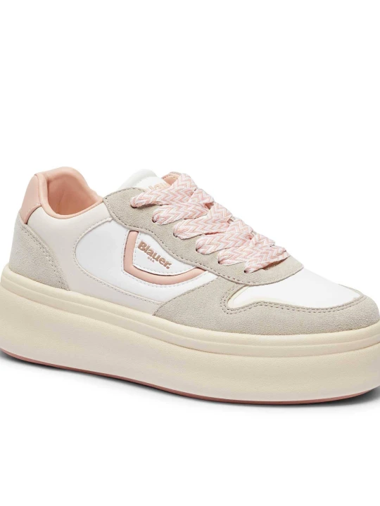 Zdjęcie produktu BLAUER Skórzane sneakersy kremowy