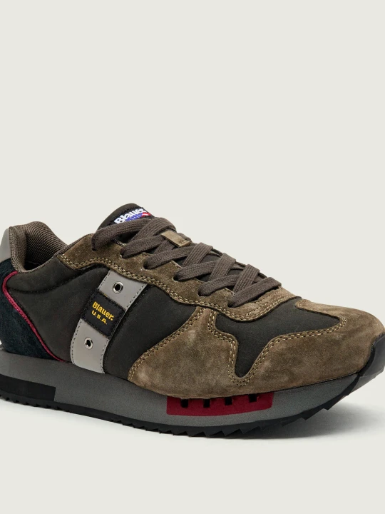 Zdjęcie produktu BLAUER Sneakersy QUEENS01 | zamsz khaki