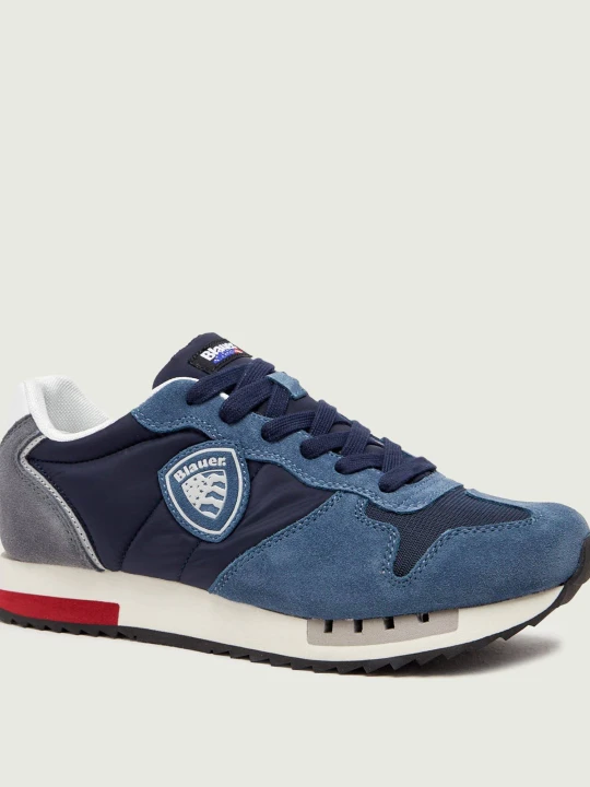 Zdjęcie produktu BLAUER Sneakersy QUEENS05 | zamsz granatowy