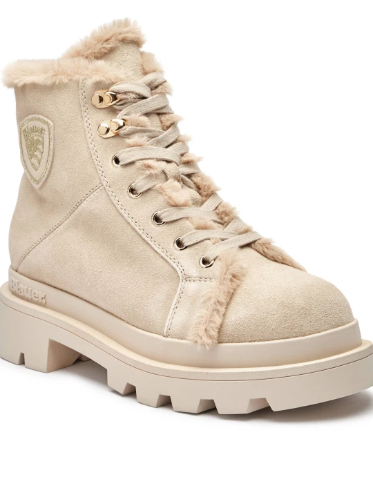 Zdjęcie produktu BLAUER Trapery KIMMEL 06 | shearling | zamsz beżowy