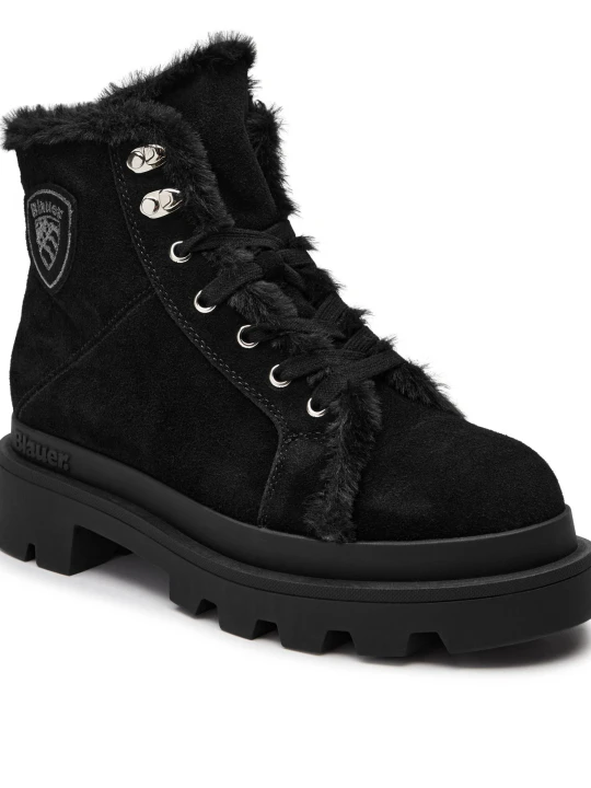 Zdjęcie produktu BLAUER Trapery KIMMEL 06 | shearling | zamsz czarny