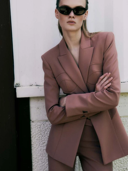Zdjęcie produktu Blazer tailoring bustier Patrizia Pepe różowy