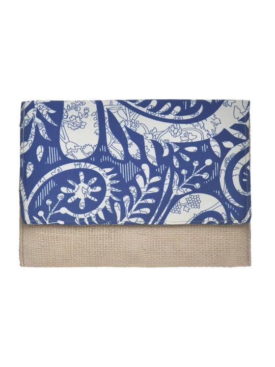 Zdjęcie produktu BLE Kopertówka w kolorze beżowo-niebieskim - 26 x 19 x 2 cm rozmiar: onesize