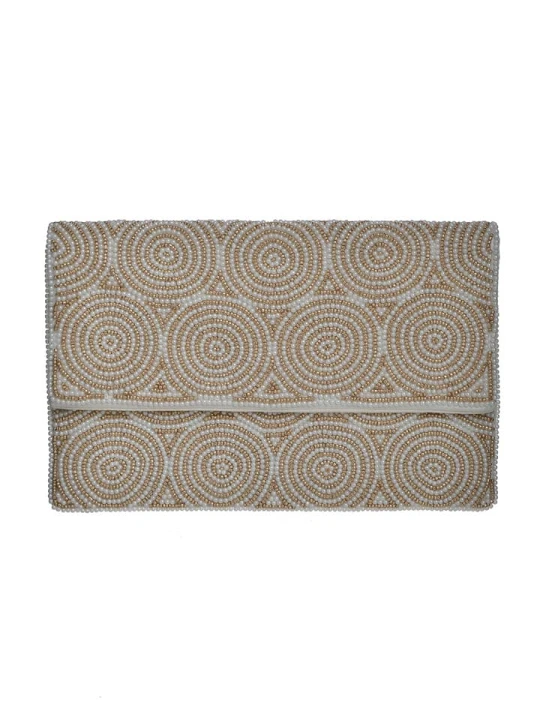 Zdjęcie produktu BLE Kopertówka w kolorze biało-beżowym - 24 x 15 x 3 cm rozmiar: onesize