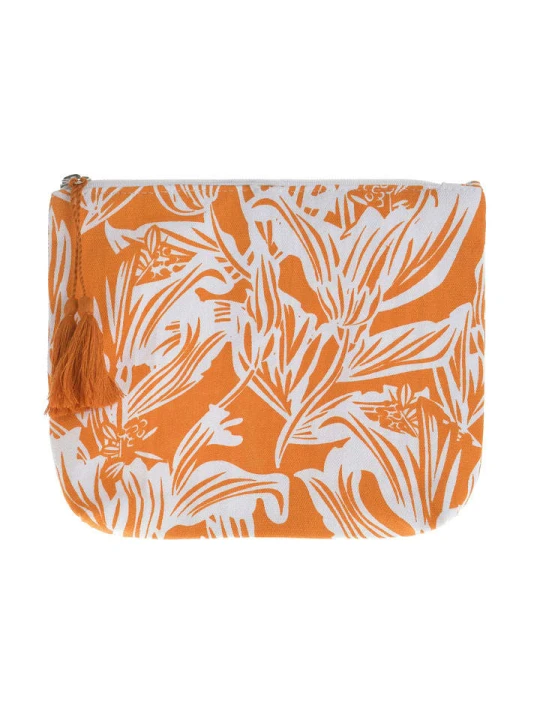 Zdjęcie produktu BLE Kosmetyczka w kolorze biało-pomarańczowym - 22 x 19 x 2 cm rozmiar: onesize