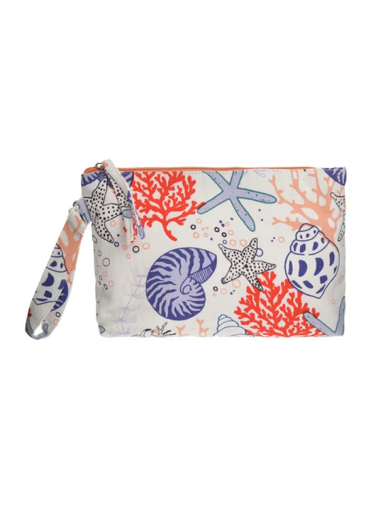 Zdjęcie produktu BLE Kosmetyczka w kolorze białym ze wzorem - 25 x 17 x 5 cm rozmiar: onesize