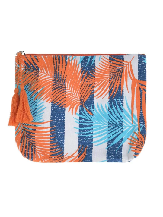 Zdjęcie produktu BLE Kosmetyczka w kolorze niebiesko-pomarańczowym - 22 x 19 x 2 cm rozmiar: onesize