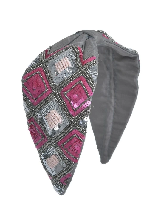 Zdjęcie produktu BLE Opaska w kolorze szaro-różowym do włosów rozmiar: onesize