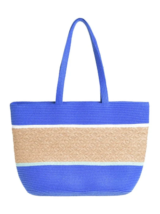 Zdjęcie produktu BLE Shopper bag w kolorze beżowo-niebieskim - 48 x 30 x 14 cm rozmiar: onesize