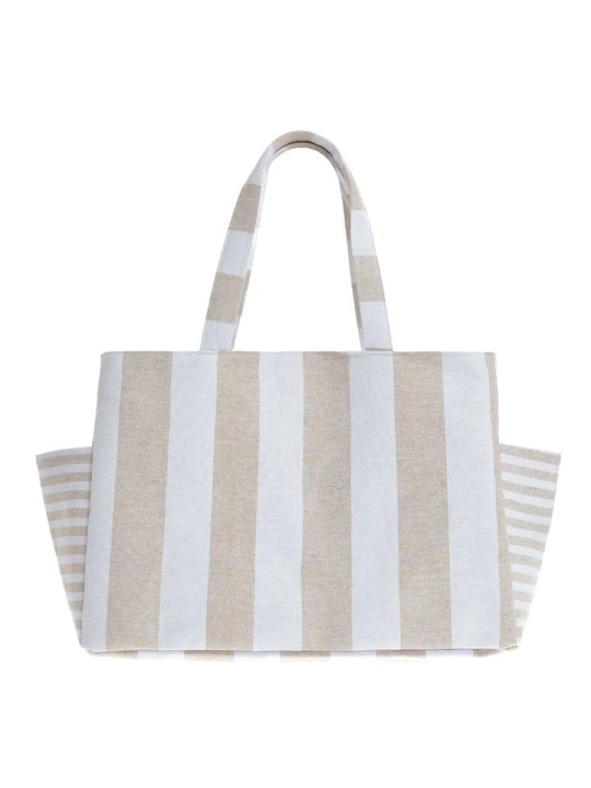 Zdjęcie produktu BLE Shopper bag w kolorze biało-beżowym - 43 x 30 x 20 cm rozmiar: onesize