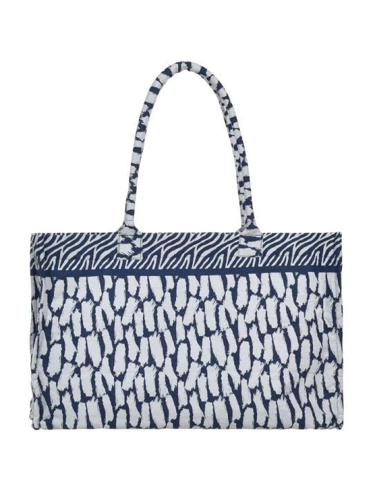 Zdjęcie produktu BLE Shopper bag w kolorze biało-granatowym - 45 x 37 x 20 cm rozmiar: onesize