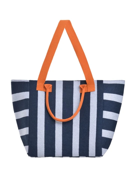 Zdjęcie produktu BLE Shopper bag w kolorze granatowo-białym - 40 x 35 x 20 cm rozmiar: onesize