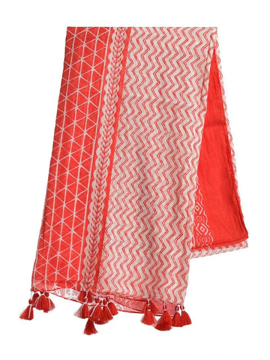 Zdjęcie produktu BLE Szal w kolorze czerwono-białym - 180 x 100 cm rozmiar: onesize
