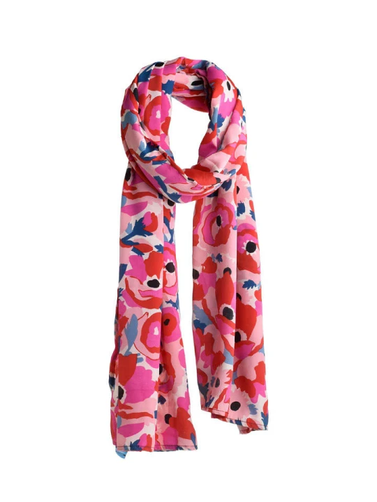 Zdjęcie produktu BLE Szal w kolorze czerwono-różowo-niebieskim - 180 x 60 cm rozmiar: onesize