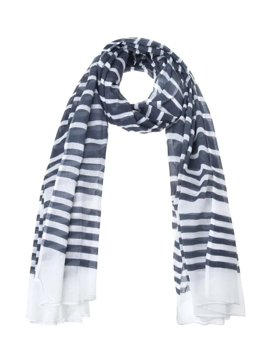 Zdjęcie produktu BLE Szal w kolorze granatowo-białym - 180 x 100 cm rozmiar: onesize
