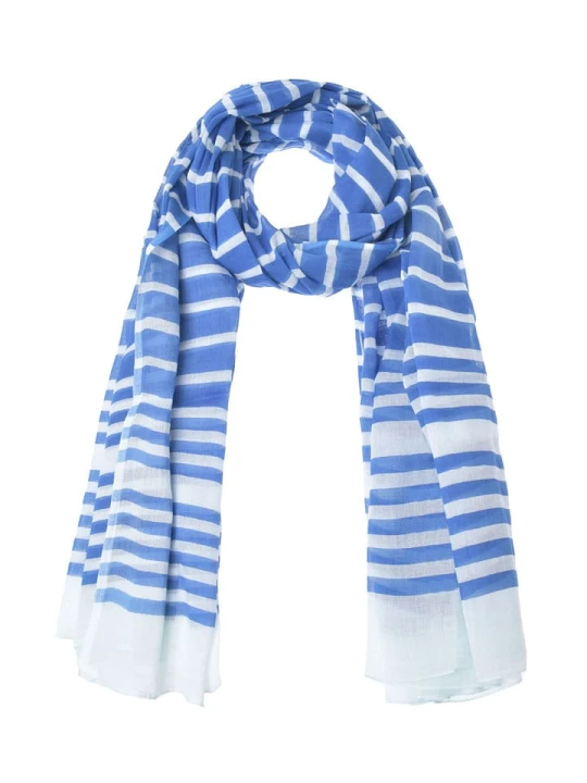 Zdjęcie produktu BLE Szal w kolorze niebiesko-białym - 180 x 100 cm rozmiar: onesize