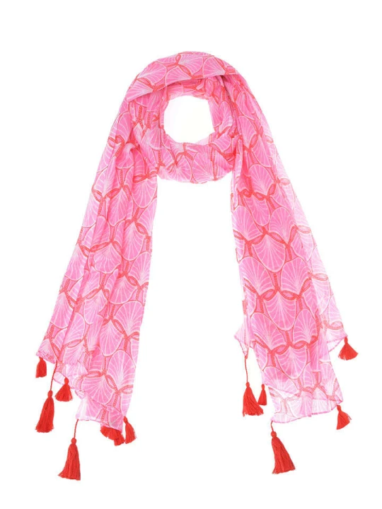 Zdjęcie produktu BLE Szal w kolorze różowo-czerwonym - 180 x 100 cm rozmiar: onesize