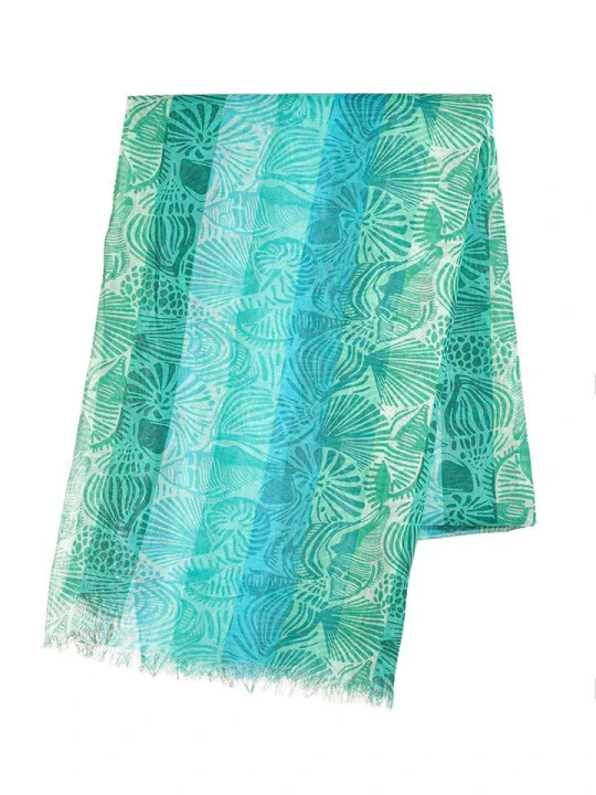 Zdjęcie produktu BLE Szal w kolorze turkusowo-zielonym - 180 x 100 cm rozmiar: onesize