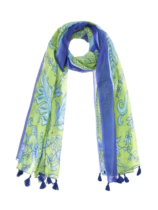 Zdjęcie produktu BLE Szal w kolorze zielono-niebieskim - 180 x 100 cm rozmiar: onesize