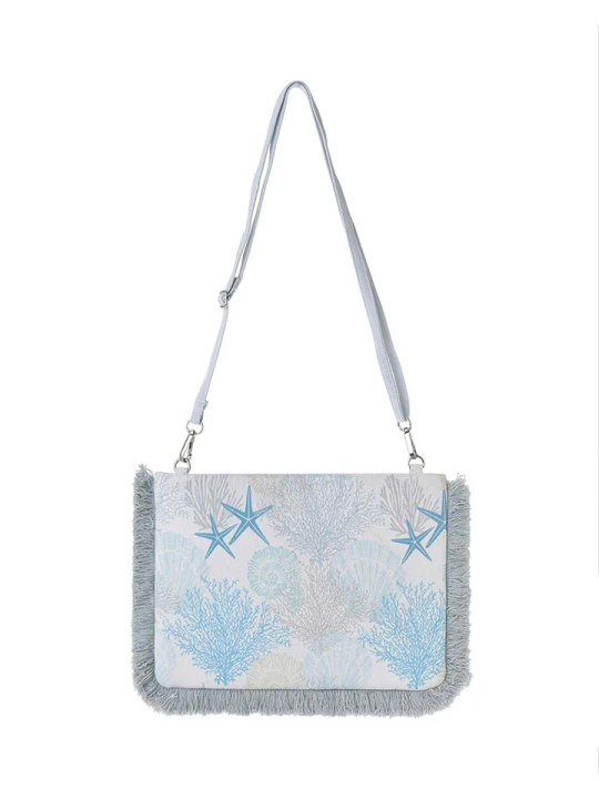 Zdjęcie produktu BLE Torebka w kolorze biało-błękitnym - 30 x 20 x 2 cm rozmiar: onesize