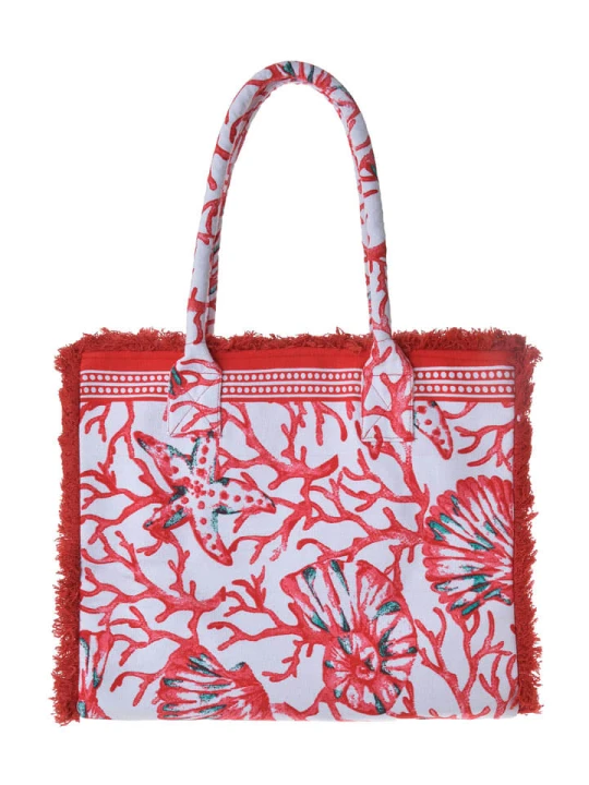 Zdjęcie produktu BLE Torebka w kolorze biało-czerwonym - 35 x 30 x 20 cm rozmiar: onesize