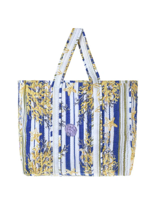 Zdjęcie produktu BLE Torebka w kolorze biało-niebieskim - 37 x 33 x 18 cm rozmiar: onesize