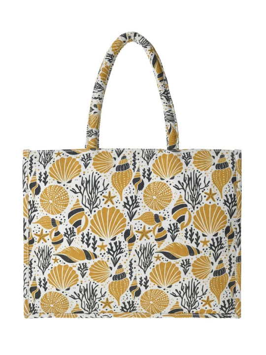 Zdjęcie produktu BLE Torebka w kolorze biało-żółtym - 40 x 32 x 14 cm rozmiar: onesize