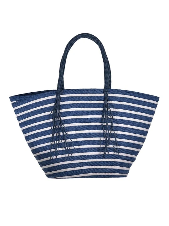 Zdjęcie produktu BLE Torebka w kolorze granatowo-białym - 30 x 27 x 17 cm rozmiar: onesize
