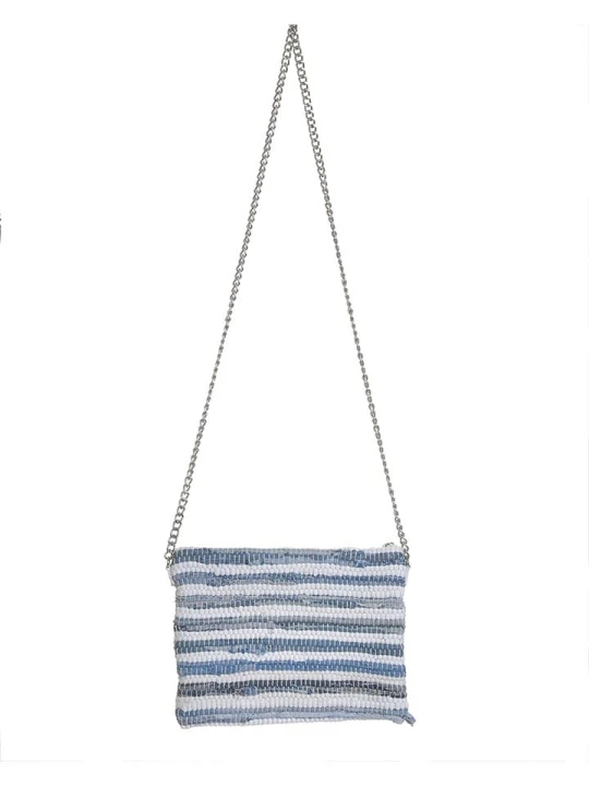 Zdjęcie produktu BLE Torebka w kolorze niebiesko-białym - 30 x 20 x 3 cm rozmiar: onesize