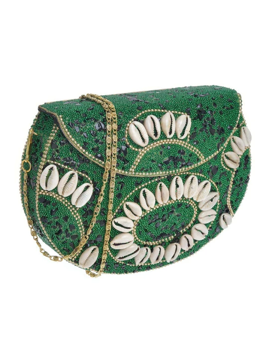 Zdjęcie produktu BLE Torebka w kolorze zielonym - 18 x 16 x 5 cm rozmiar: onesize