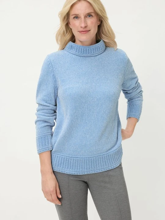 Zdjęcie produktu Błękitny miękki golf damski Henny – Soft Vibes Olsen