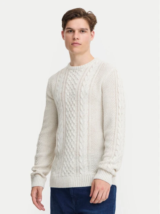Zdjęcie produktu Blend Sweter 20717439 Écru Regular Fit Kremowy