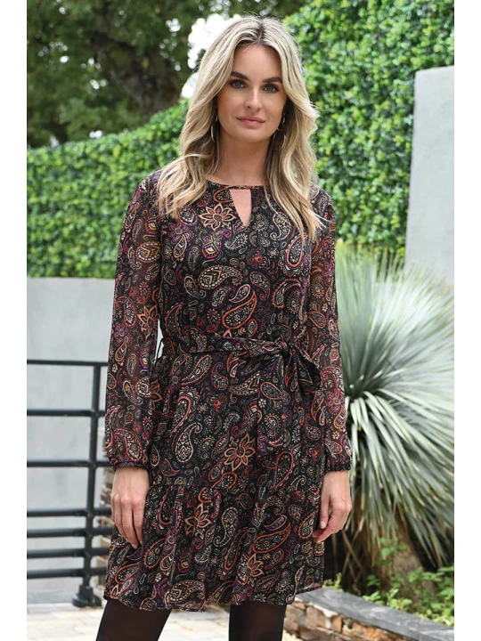 Zdjęcie produktu Bleu d'Azur Sukienka "Mirasol" ze wzorem rozmiar: 32/34 colorful