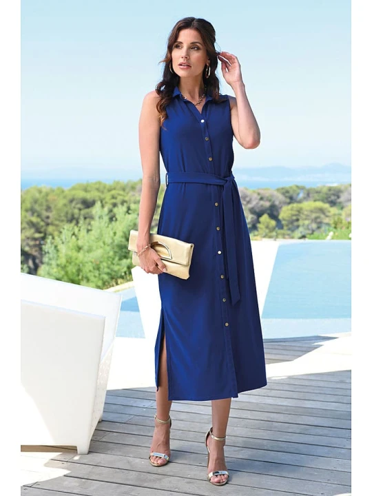 Zdjęcie produktu Bleu d'Azur Sukienka "Senza" w kolorze niebieskim rozmiar: 42