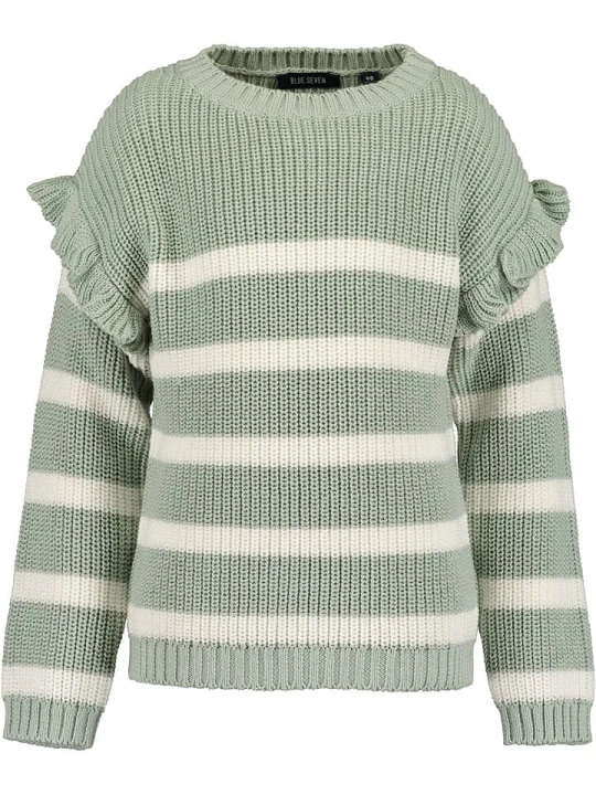 Zdjęcie produktu Blue Seven Sweter w kolorze zielono-kremowym rozmiar: 110