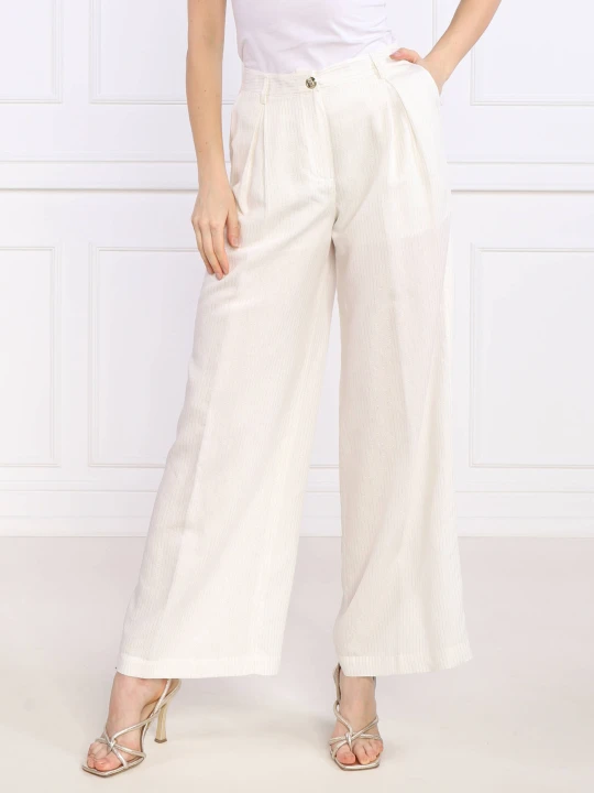Zdjęcie produktu BluGirl Blumarine Spodnie | Oversize fit kremowy