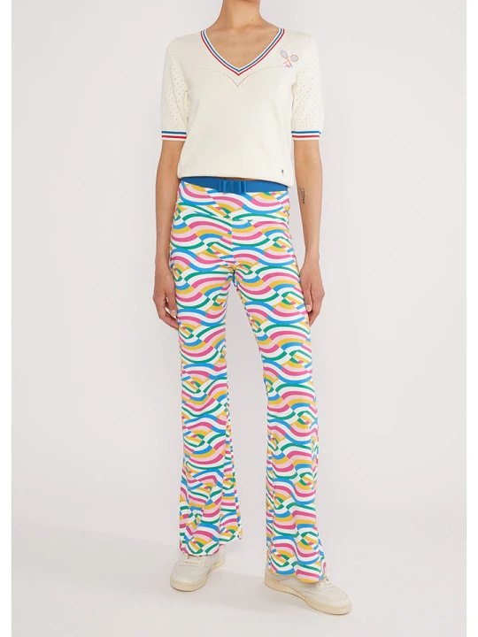 Zdjęcie produktu Blutsgeschwister Legginsy sportowe "Dancing Jazzhappy" ze wzorem rozmiar: L